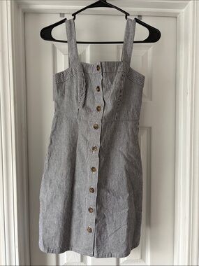 Hollister Striped Button-Front Sundress - Black & White